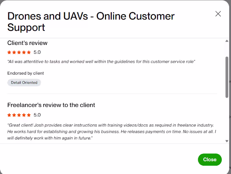 Cover image for Customer Support Completed Job with 100% Job Success Rate