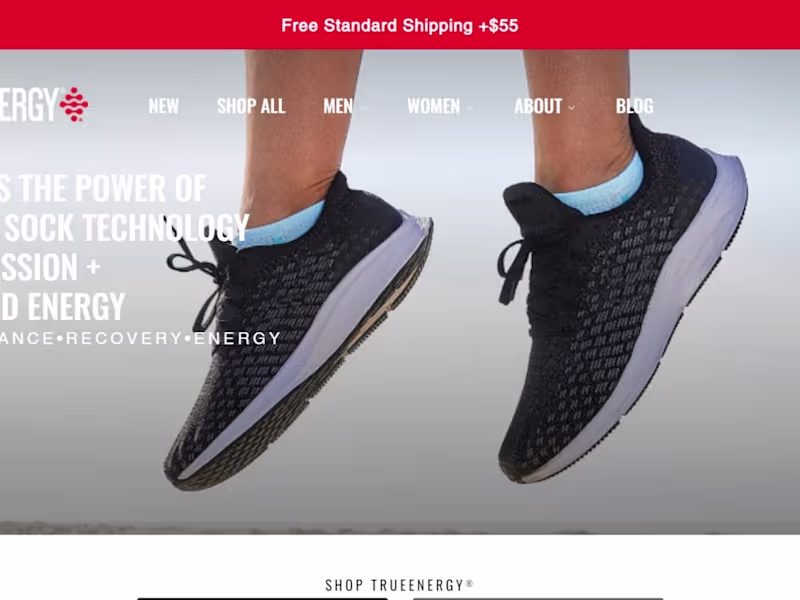 Cover image for True Energy Socks - Shopify Store Optimization