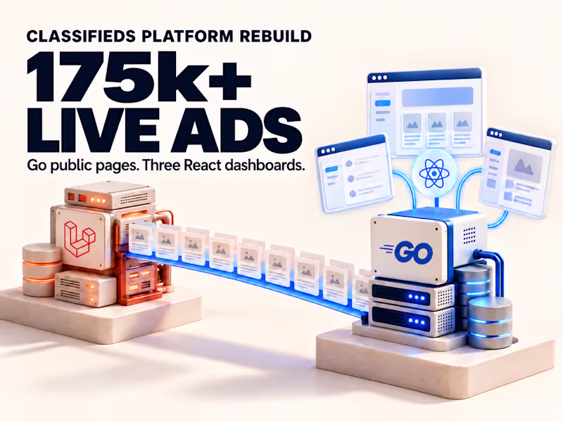 Cover image for 175k+ Live Ads: Laravel to Go Platform Rebuild