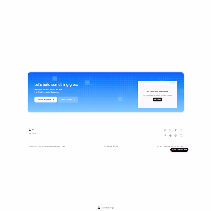 Cover image for Footer design