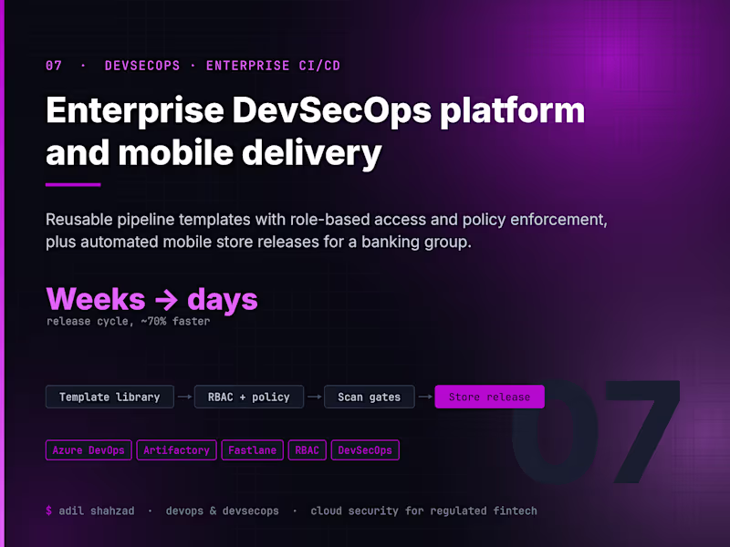 Cover image for Enterprise DevSecOps platform and mobile
