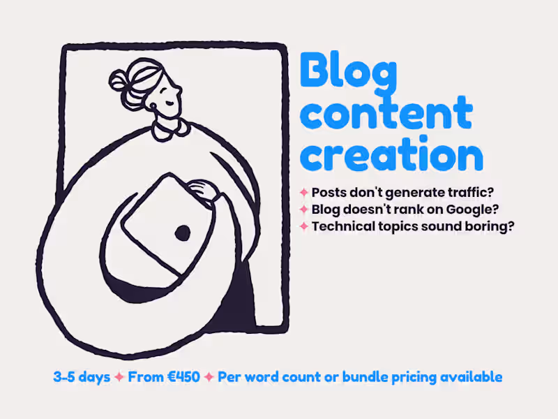 Cover image for Blog content creation
