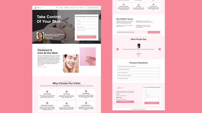 Cover image for Landing Page | Jeni Clinic