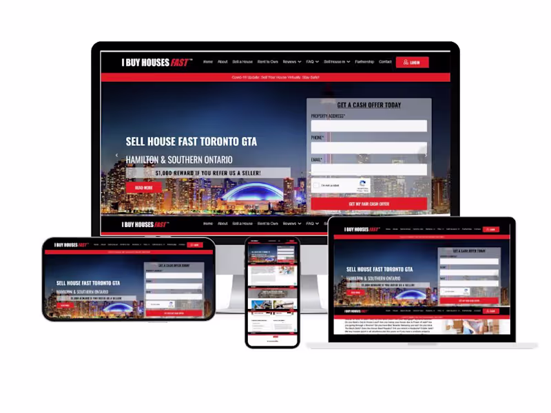 Cover image for Designed and built a responsive,