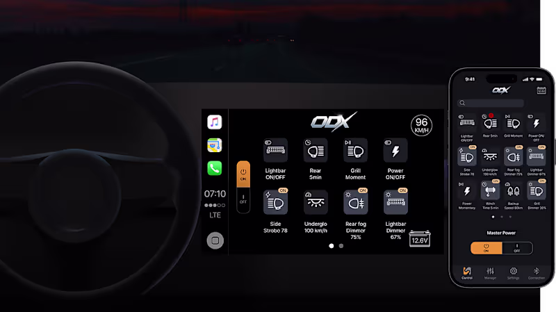 Cover image for Mobile and automotive app that controls vehicle lights