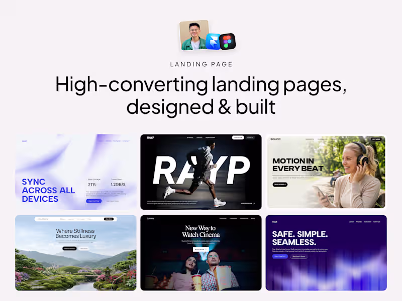Cover image for High-converting landing pages, designed & built