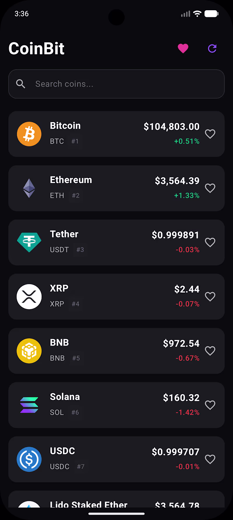 Cover image for CoinBit cyrptoi coin tracker