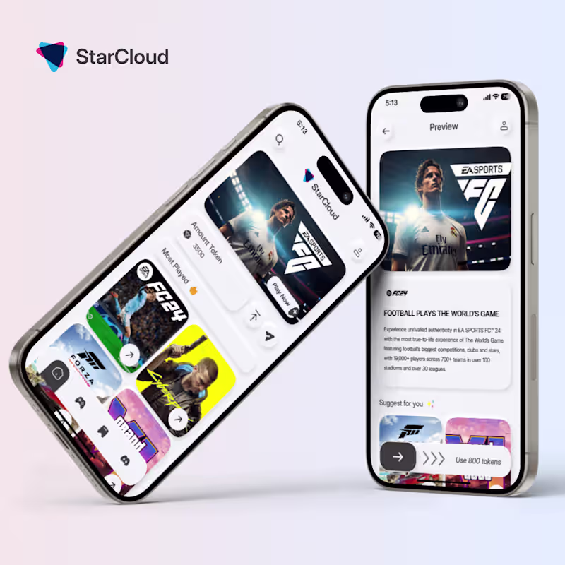 Cover image for StarCloud-Landing Page Mobile Apps