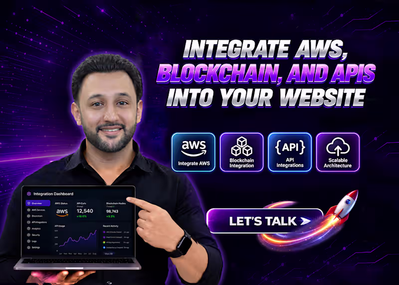 Cover image for Integrate AWS, Blockchain, and APIs Into Your Website 