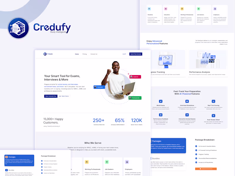 Cover image for Credufy Website Redesign