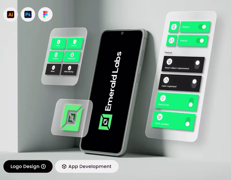 Cover image for Logo Design for Emerald Labs App Developers