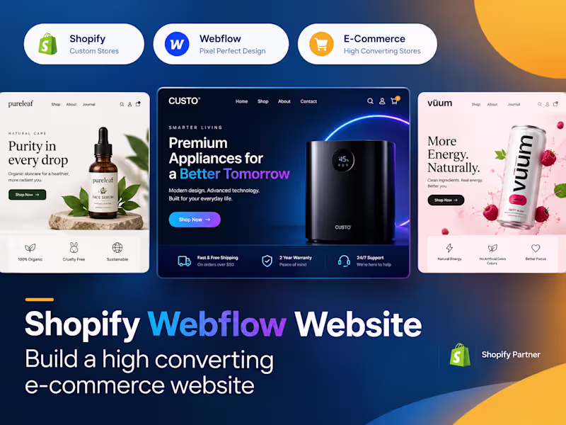 Cover image for Immersive Headless Storefronts: Webflow, Shopify & UX Design