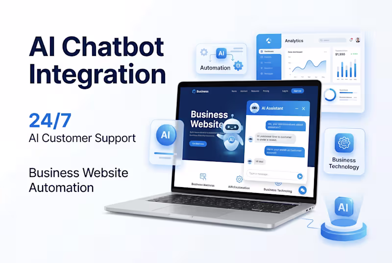 Cover image for integrate AI chatbot and live customer support bot on website