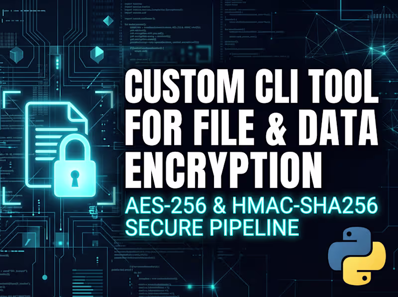 Cover image for Custom CLI Tool for File/Data Encryption (AES-256)