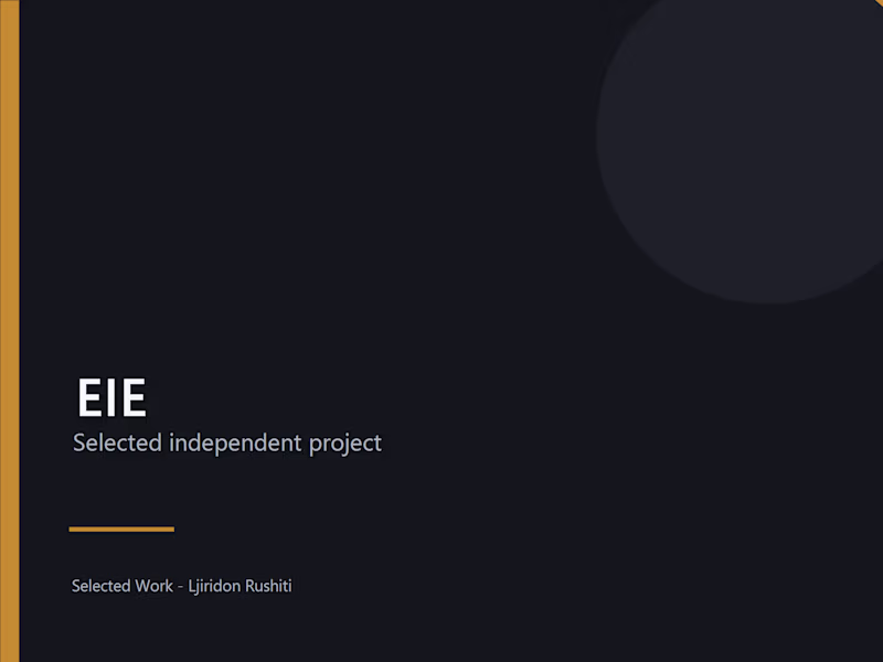 Cover image for EIE — AI / Automation