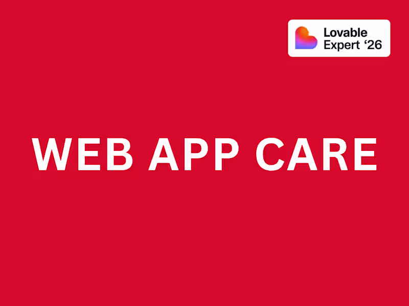 Cover image for Web App Care