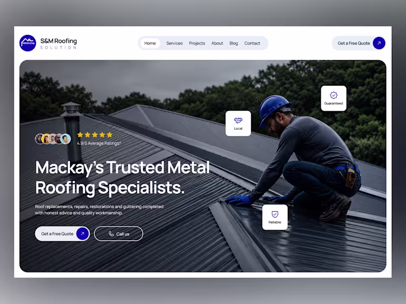 Cover image for 🏠 roofmaxing website that focused on getting people to requ...