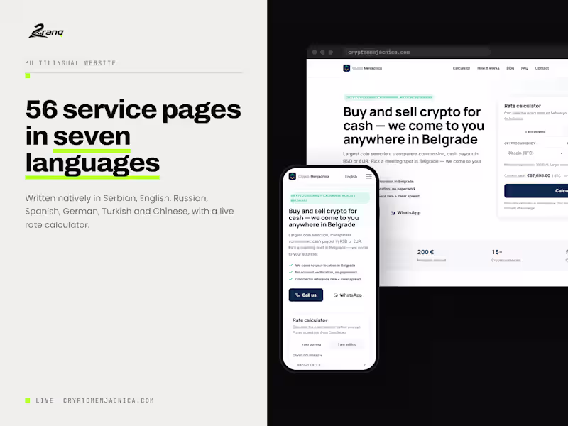 Cover image for Multilingual Site: 56 Service Pages, 7 Languages