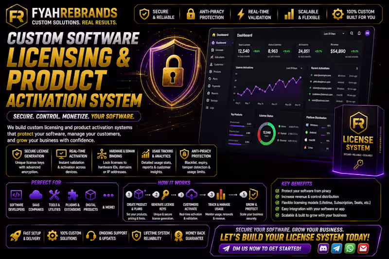 Cover image for Custom Licensing System Development