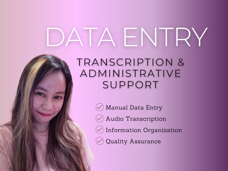 Cover image for Data Entry & Transcription