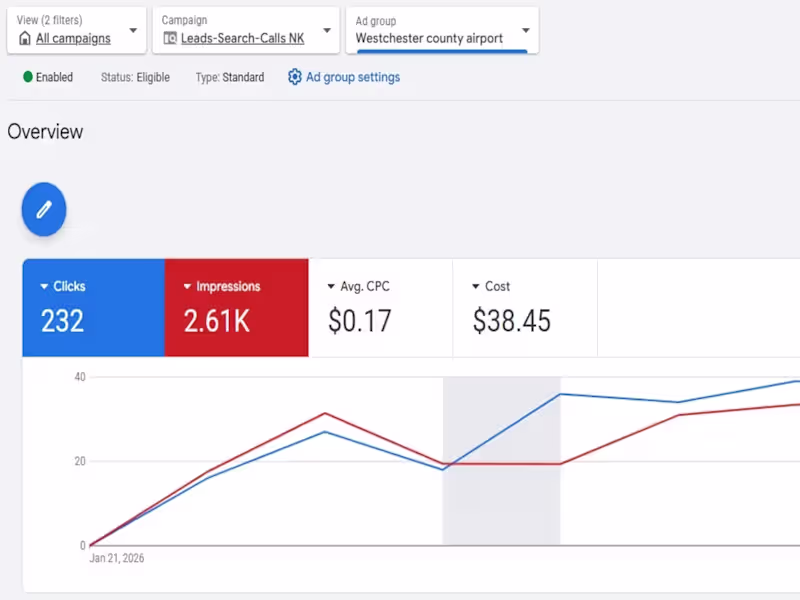 Cover image for Managed a Google Ads search