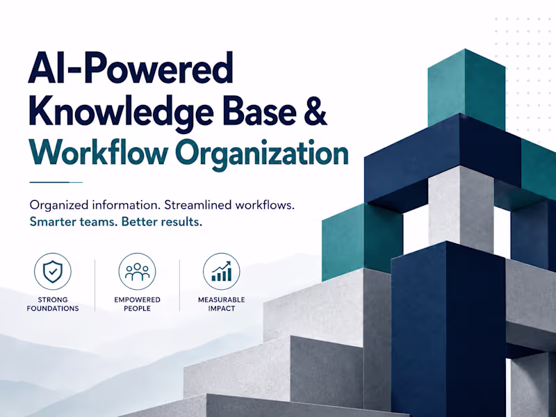 Cover image for I help organizations organize workflows,