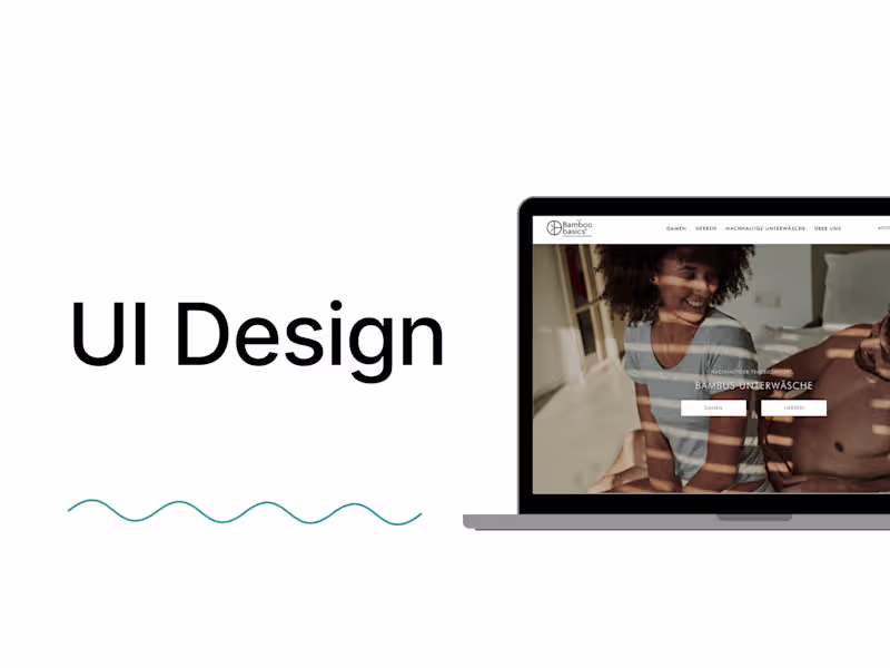 Cover image for UI design - sustainable underwear brand 