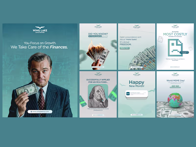 Cover image for Social Media Management & Creative Design for Wing Lake Capital