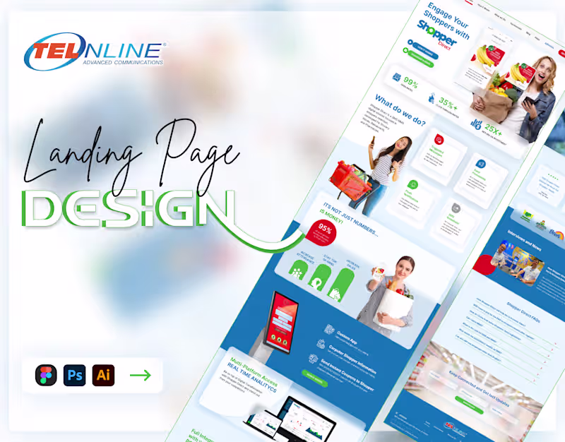 Cover image for TelOnline Landing Page Design 2023