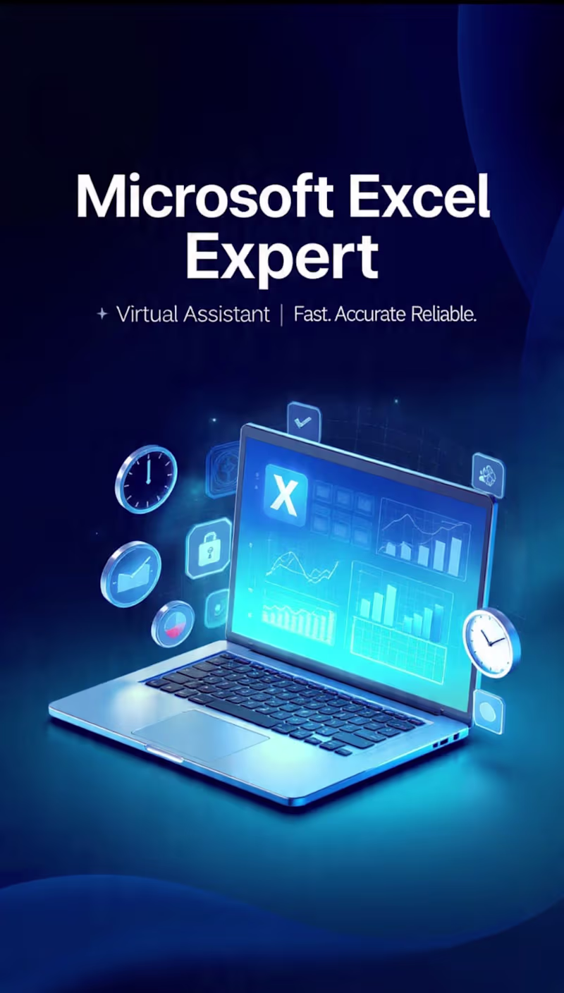 Cover image for I will do data entry, Excel dashboards, and data visualization
