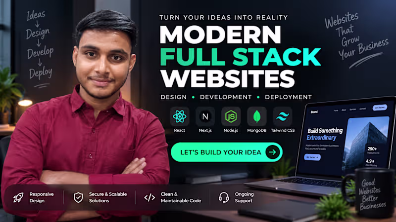 Cover image for I will build a modern full stack website for your business