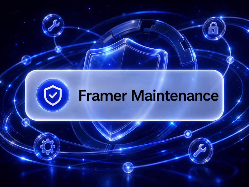Cover image for Framer Monthly Maintenance & Support