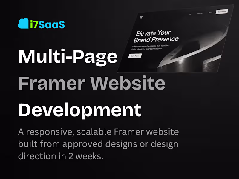 Cover image for Multi-Page Framer Website Development