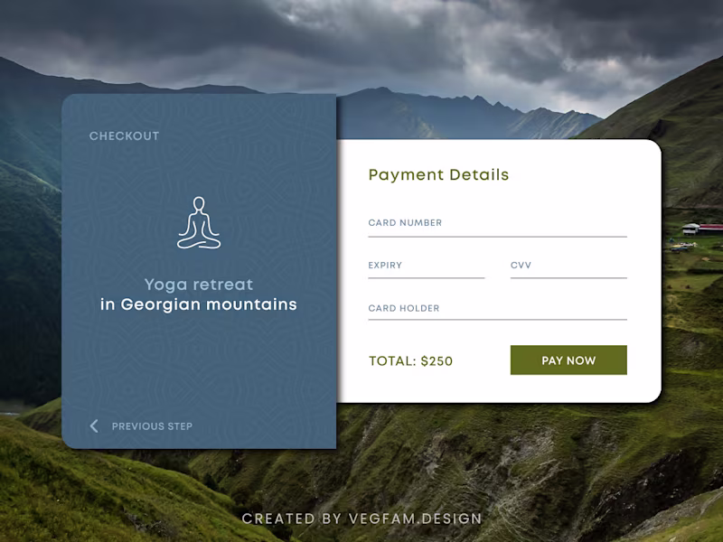 Cover image for Checkout UI Design for Wellness