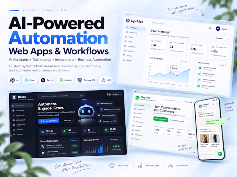 Cover image for I will build an AI-powered automation web app