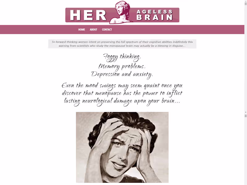 Cover image for Sales Page For Brain Health Product