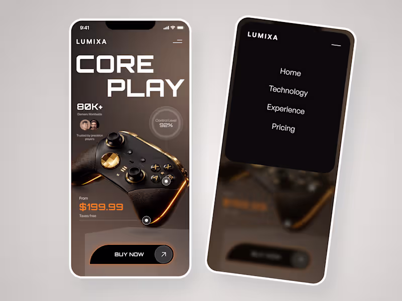 Cover image for LUMIXA — Gaming Controller Landing