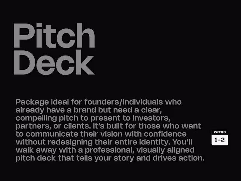 Cover image for Pitch Deck Design
