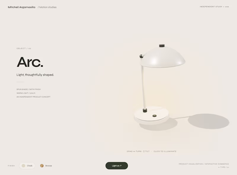 Cover image for Product motion study https://mitchellargamasilla.com/object-02/