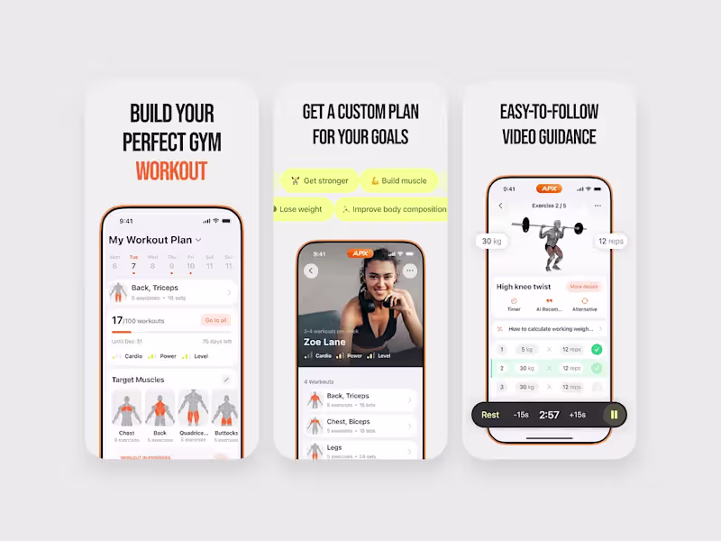 Cover image for APX Fitness App Screenshots