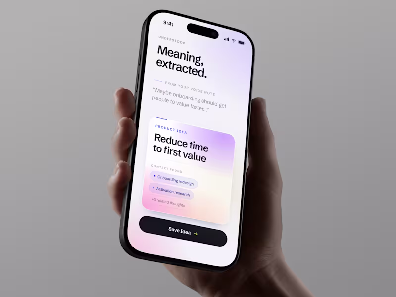 Cover image for AI Voice Notes Mobile App Design
