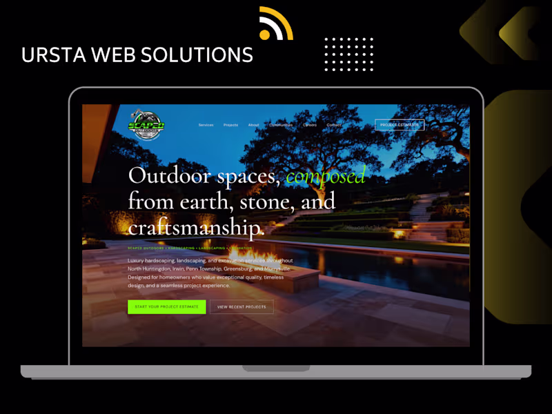 Cover image for Custom Lovable Website for Scaped Outdoors