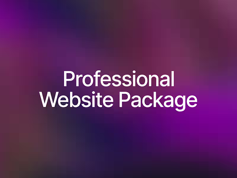Cover image for Professional Website Package