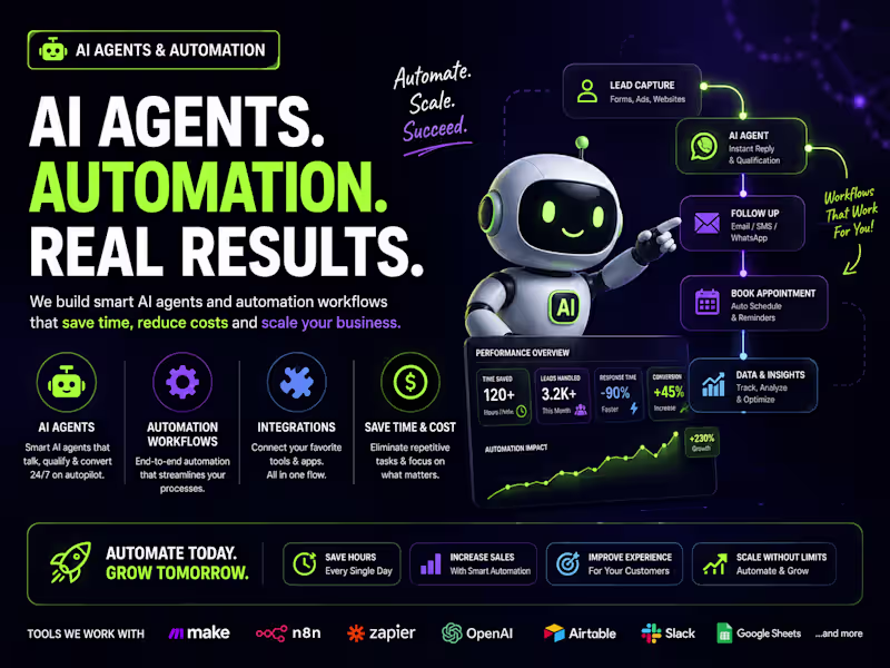 Cover image for AI Agents & Automation Workflows