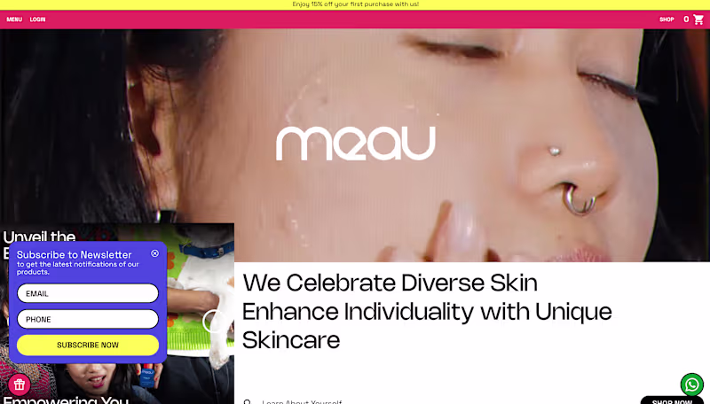 Cover image for Meau: Bold, Effective Skincare Solutions for Gen Z