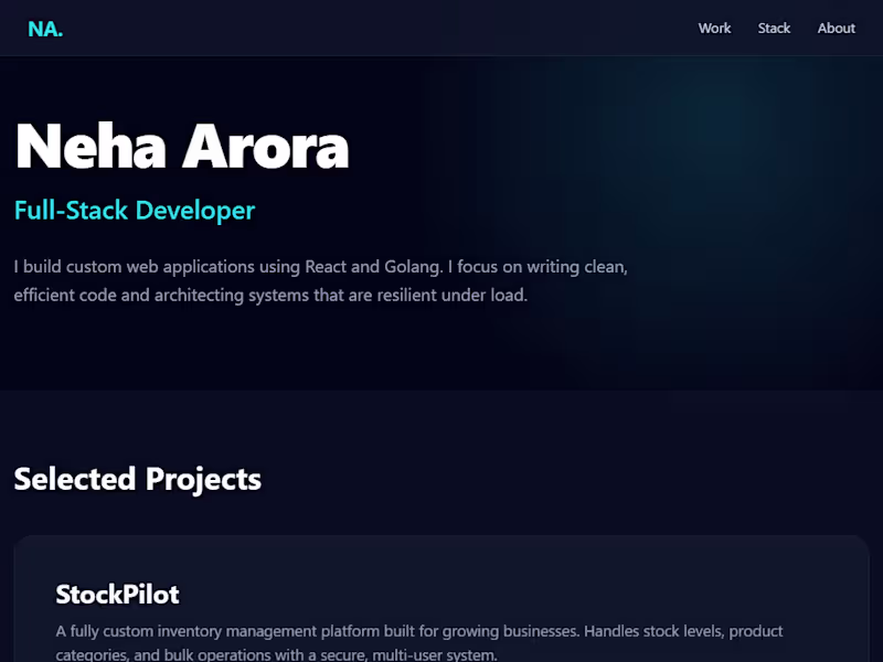 Cover image for Personal Portfolio Website (Frontend & UI)