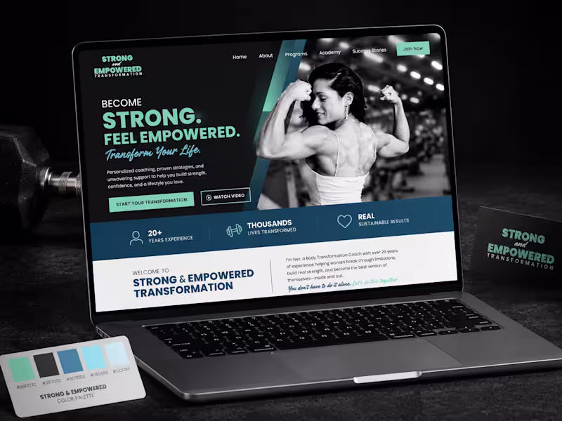 Cover image for Strong & Empowered — Brand Identity & Web Experience