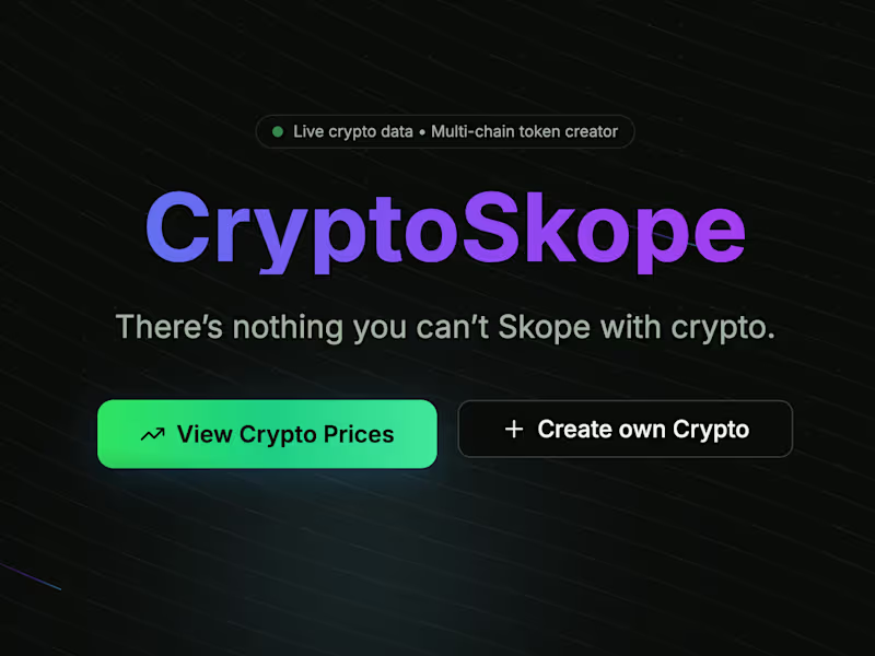 Cover image for No-Code Crypto Creation & Analytics Engine