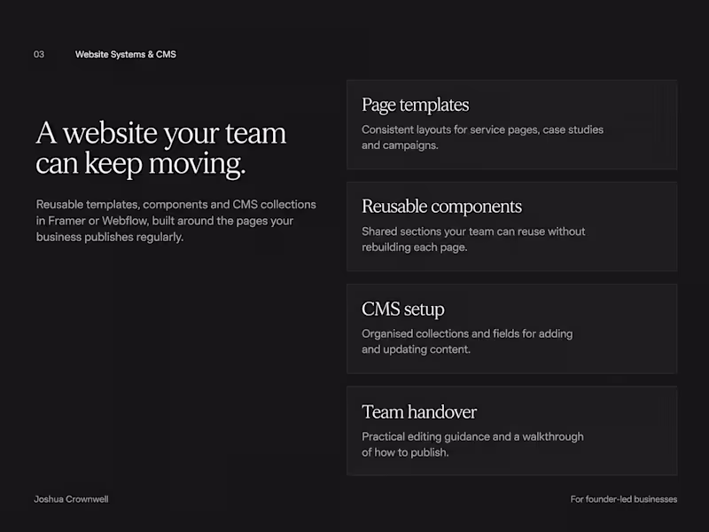 Cover image for Reusable Website Templates & CMS Setup