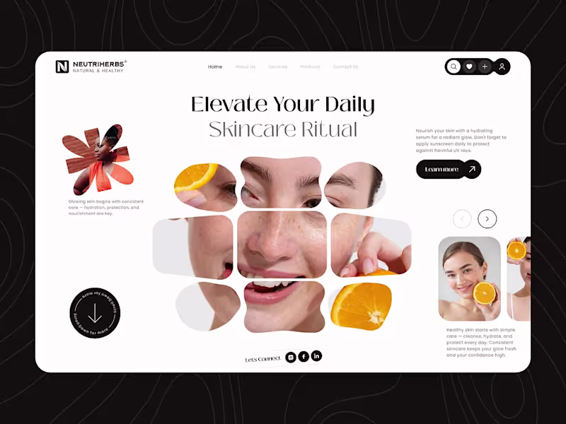 Cover image for Landing Page Design for Skincare & Healthcare Brand